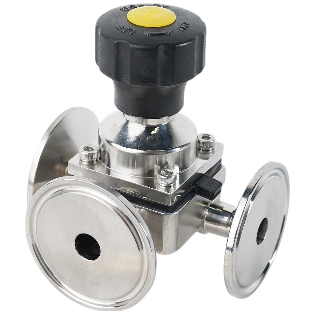 мембранный-клапан-трехходовой-мини-кламповый мембранный-клапан-трехходовой-мини-кламповый